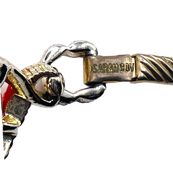 Sarah Coventry Mid Century 1960s Fashion Necklace and Bracelet Set Coral Roses - Picture 6 of 13